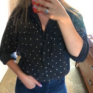Eddie Bauer polka dot shirt